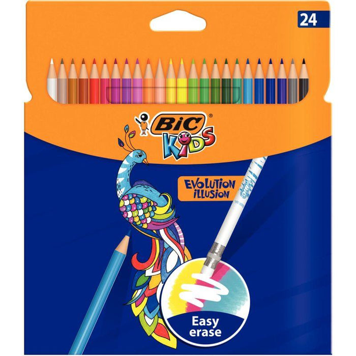Étui de 24 crayons de couleur Illusion assortis
